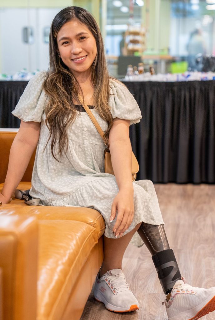 Client with a below the knee prosthesis at Limb Lab Scottsdale