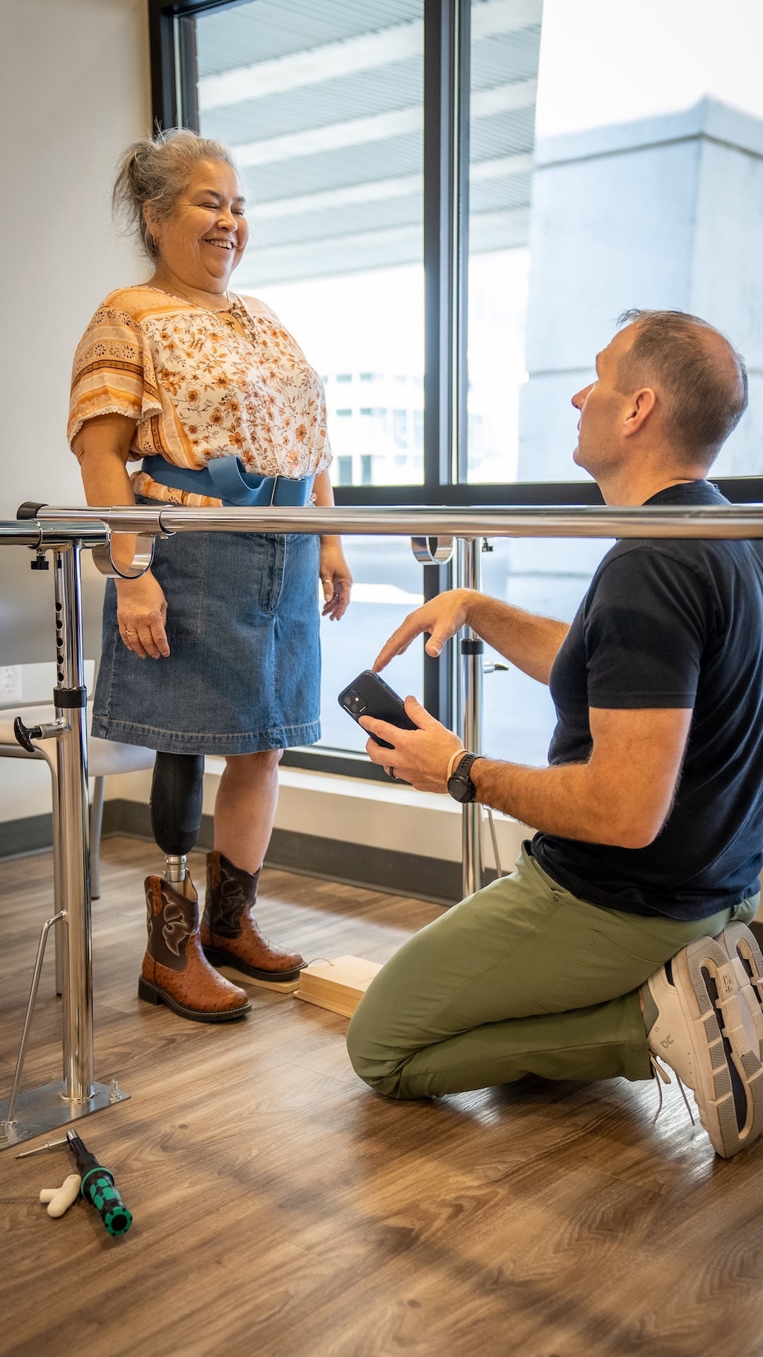 Limb Lab Lincoln above-knee Prosthetic Adjustment.