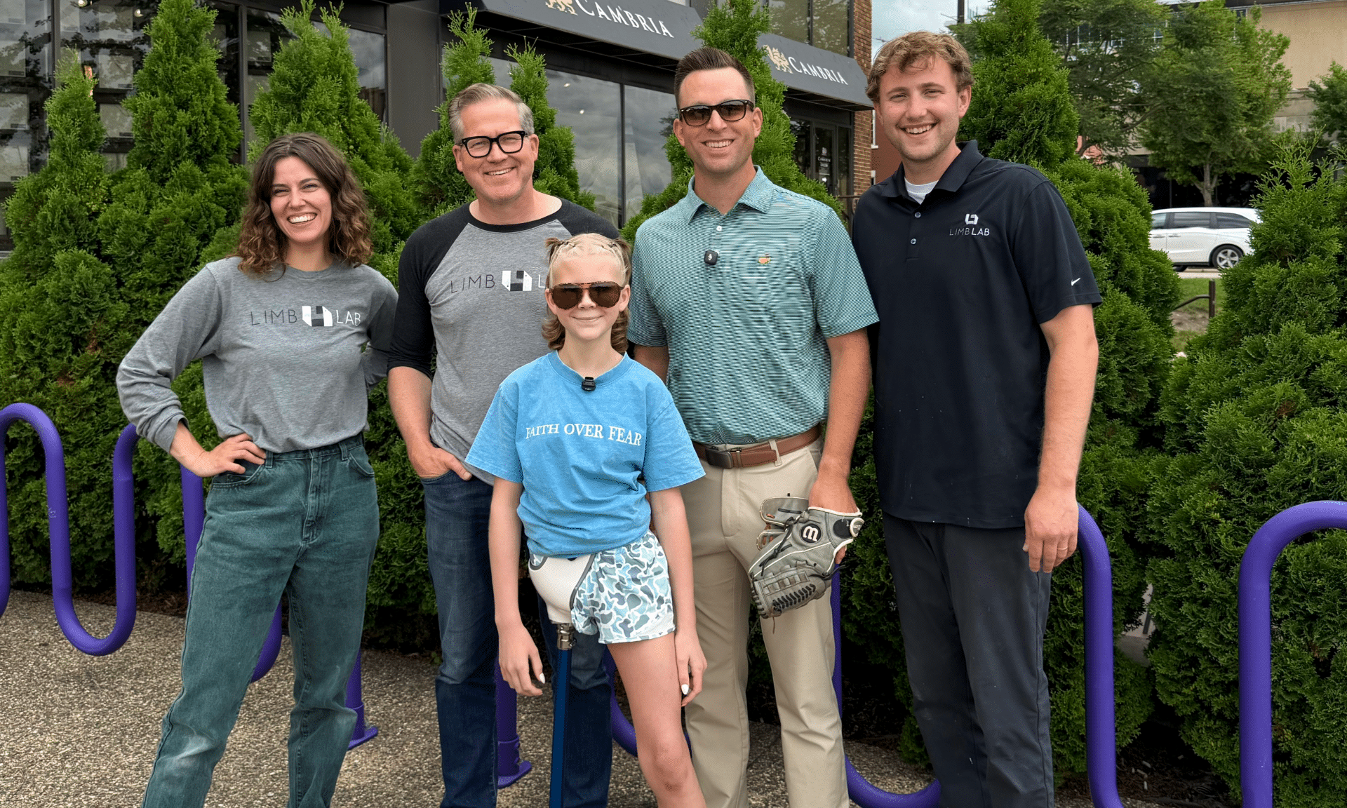 Rhealynn with the Limb Lab Team